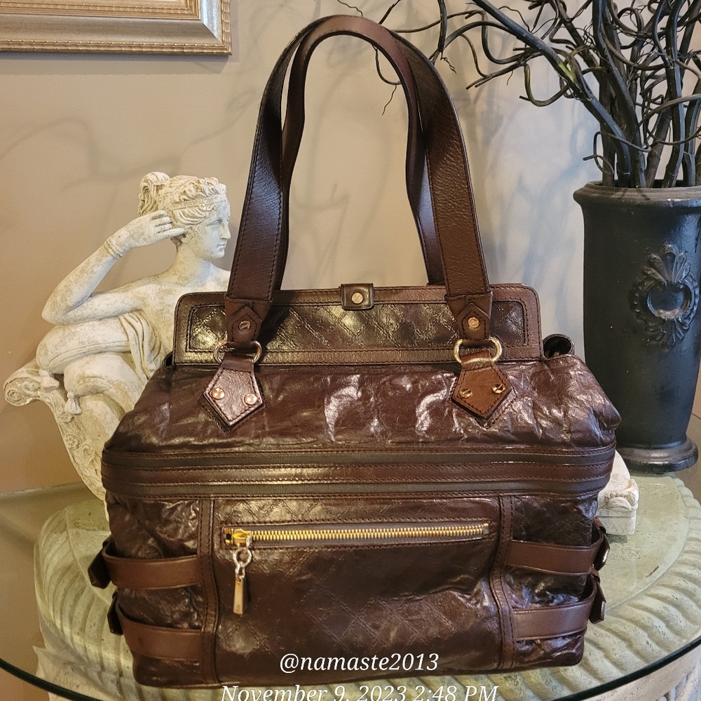 L.A.M.B. by Gwen Stefani Leather Satchel Luxury Designer Handbag #620 - Picture 7 of 17